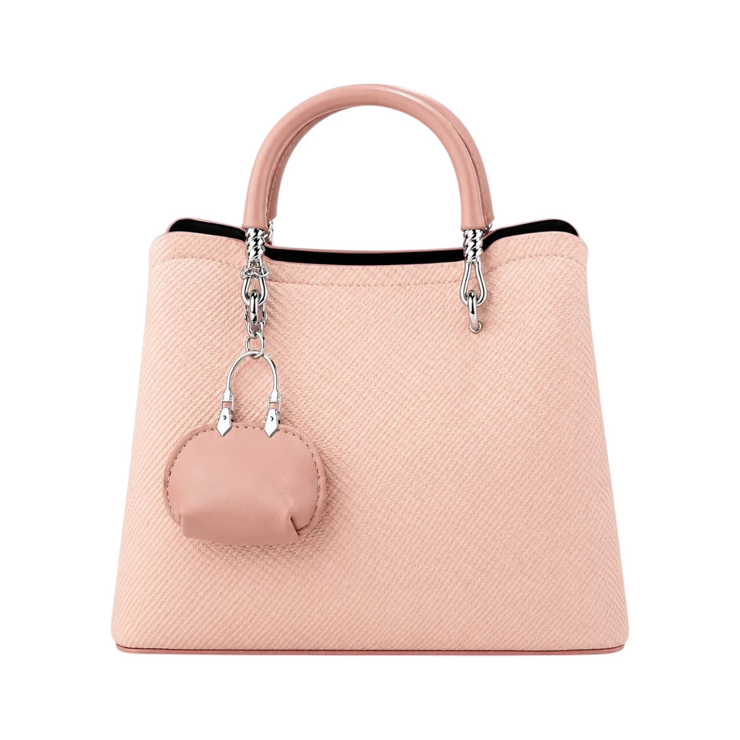 Zevrix Bella Pink Textured Everyday Fashion Handbag