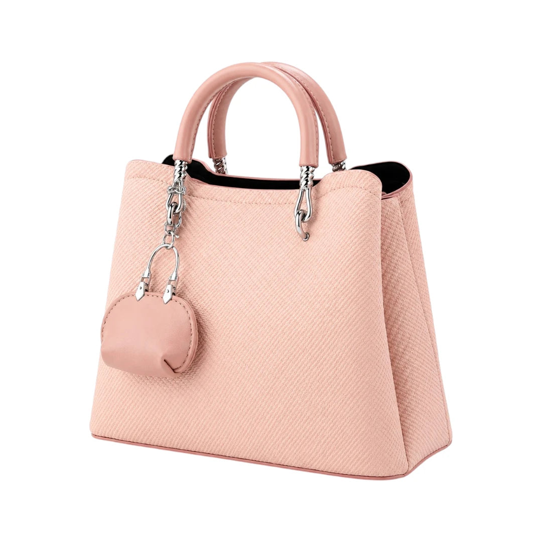 Zevrix Bella Pink Textured Everyday Fashion Handbag