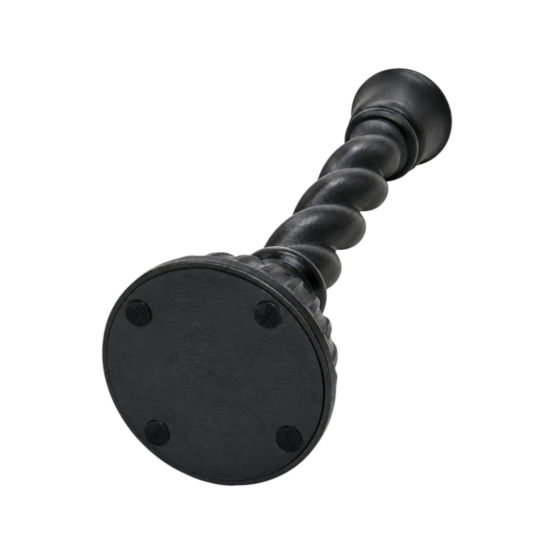 Zevrix Black Twisted Decorative Candle Holder Stand