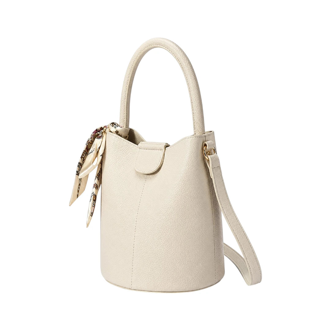 Zevrix Elara Ivory Classic Bucket Fashion Bag