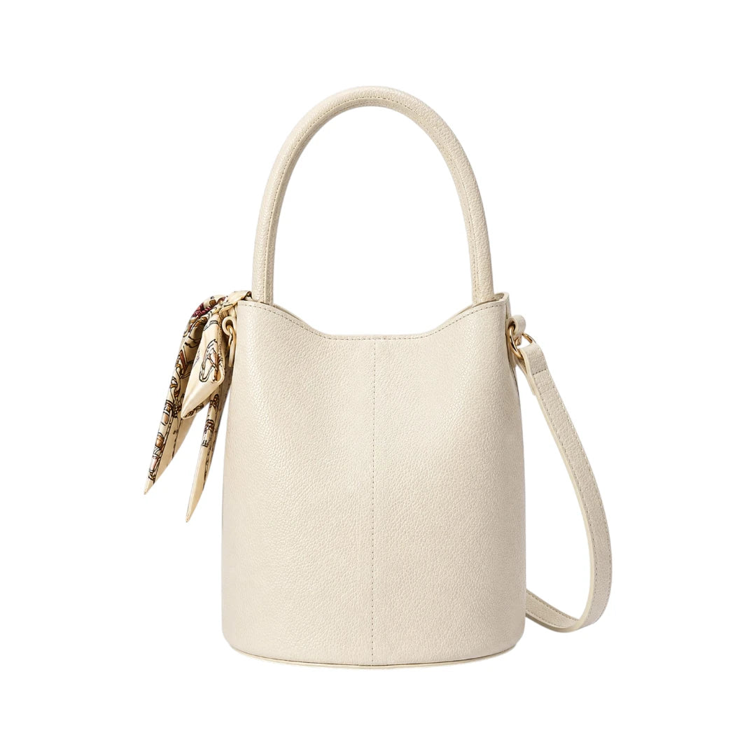 Zevrix Elara Ivory Classic Bucket Fashion Bag