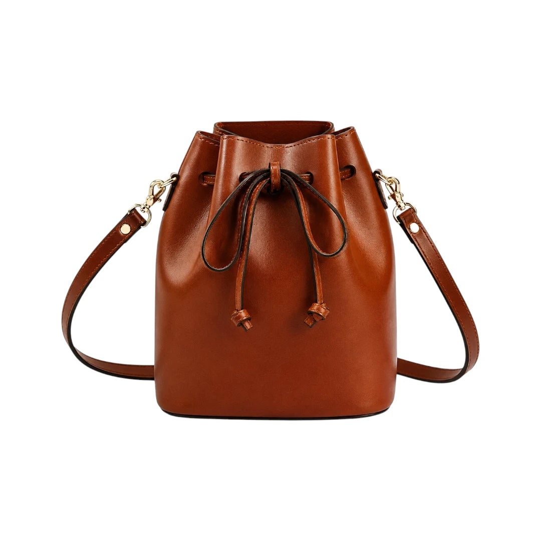 Zevrix Harper Brown Classic Everyday Bucket Bag
