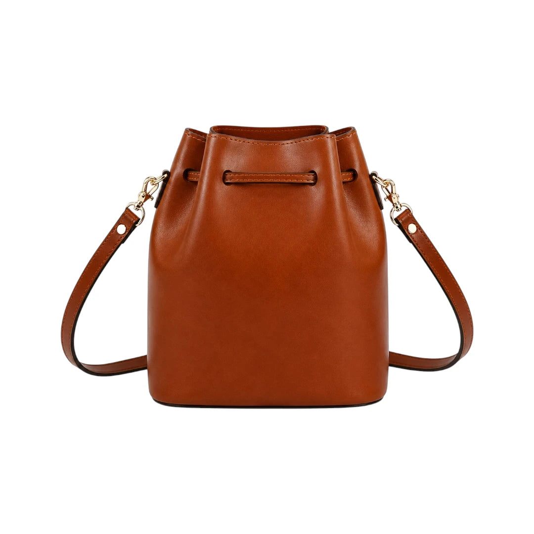 Zevrix Harper Brown Classic Everyday Bucket Bag