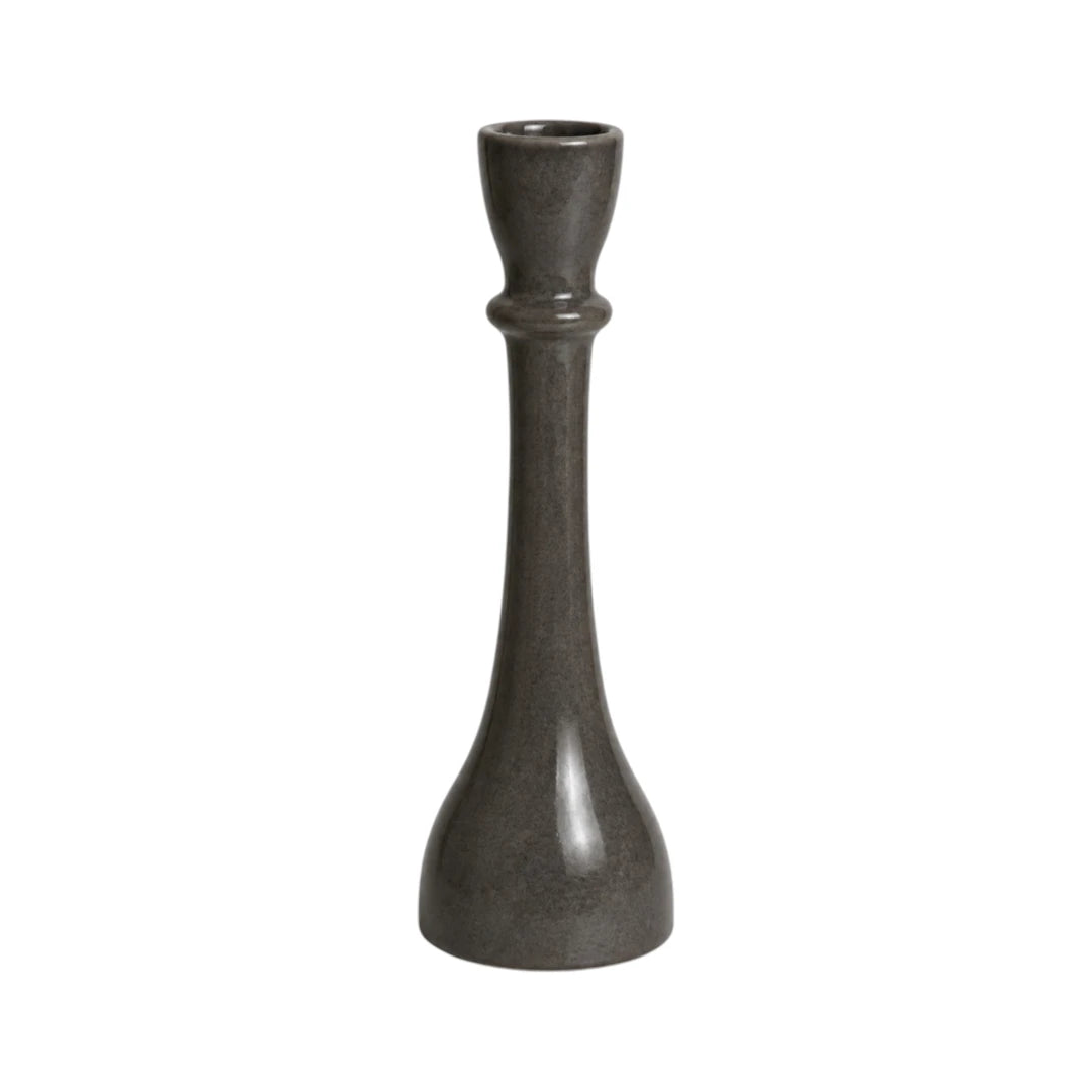 Zevrix Modern Black Ceramic Taper Candle Holder for Home