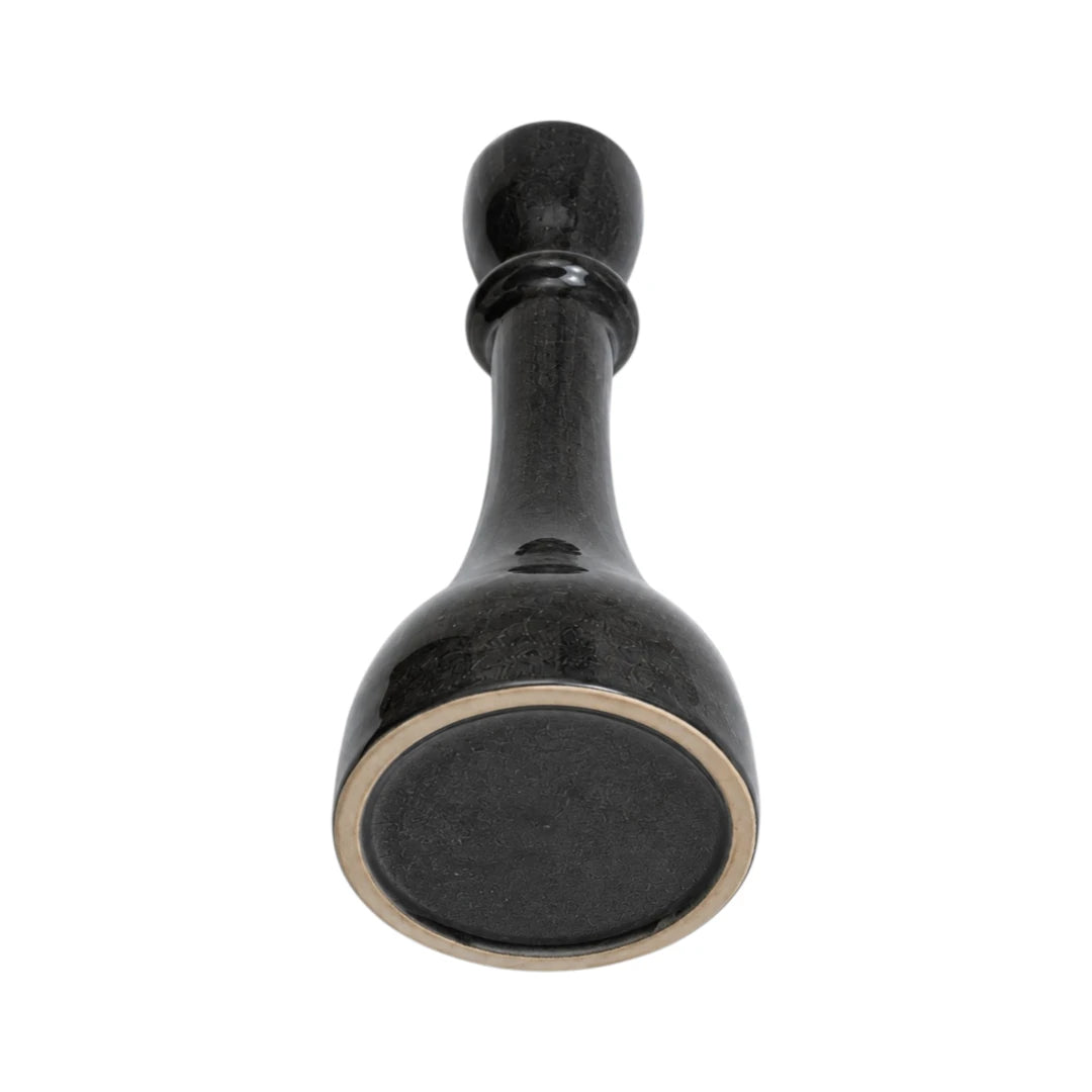 Zevrix Modern Black Ceramic Taper Candle Holder for Home