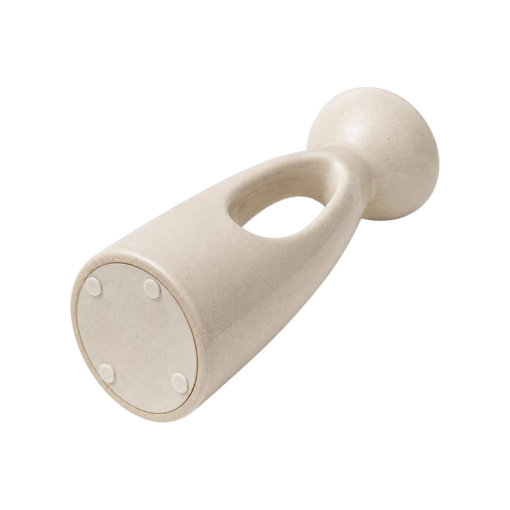 Zevrix Modern Ceramic Taper Candle Holder in Ivory Finish