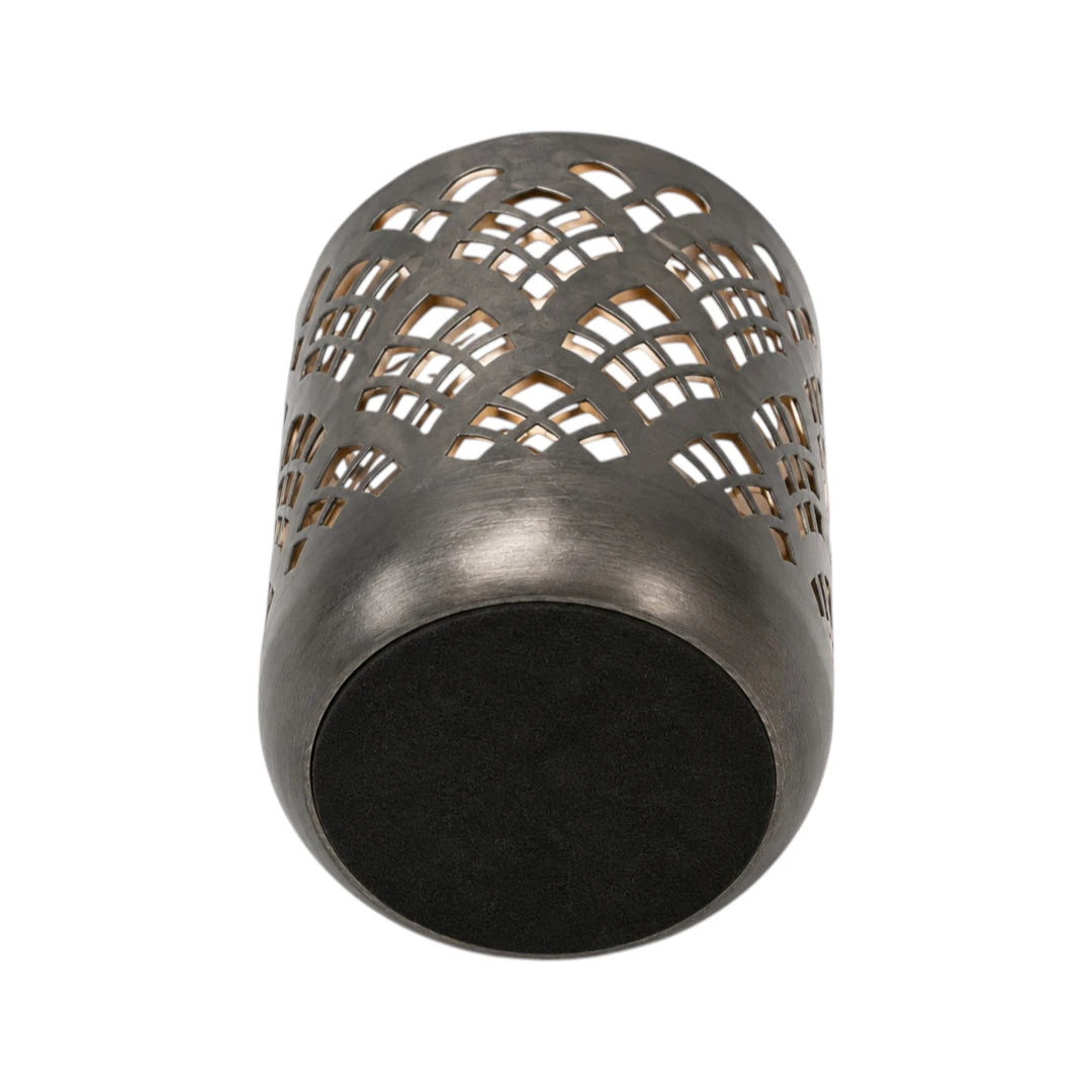 Zevrix Modern Metal Votive Candle Holder with Cutout Design