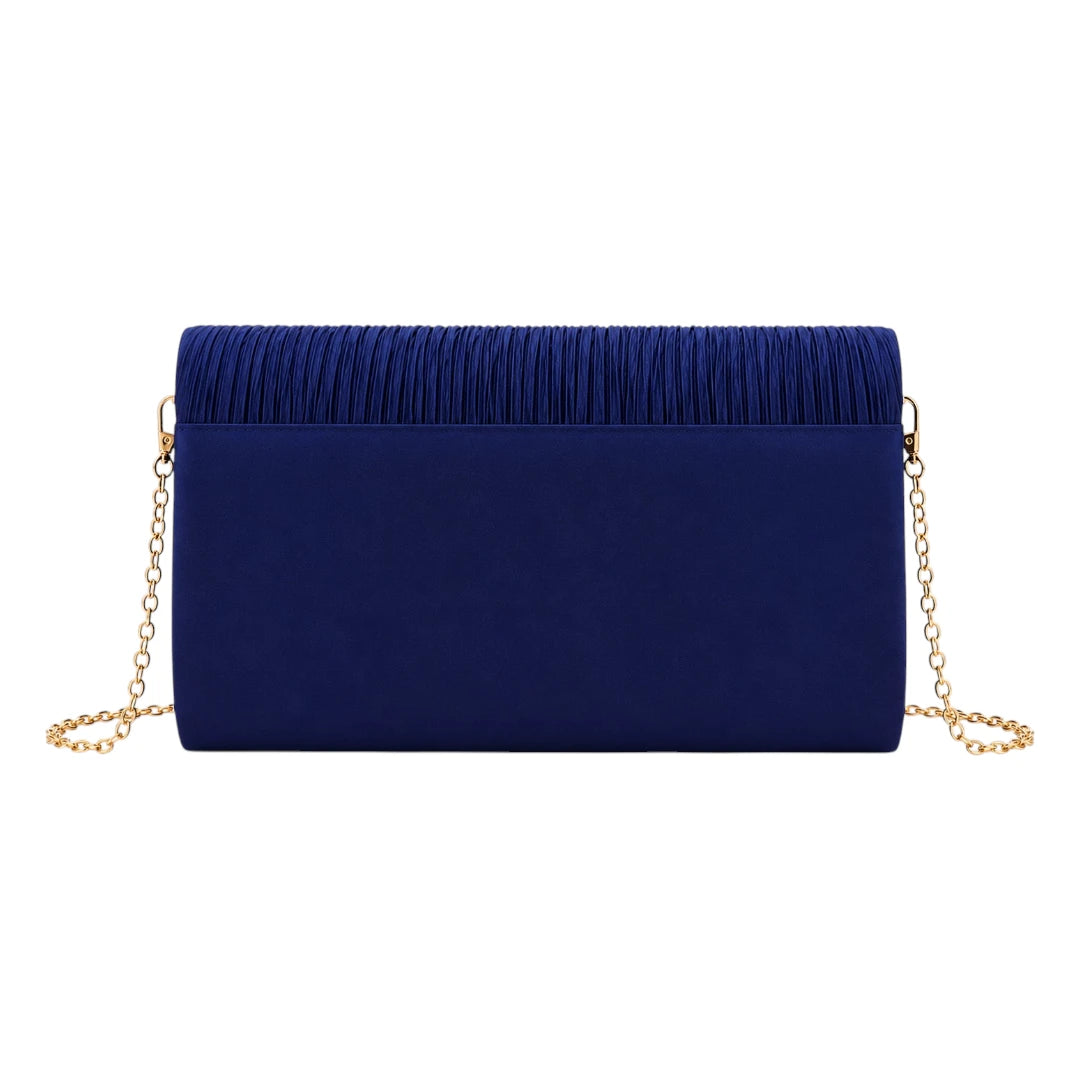 Zevrix Royale Navy Evening Envelope Clutch Bag